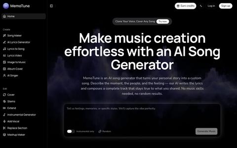AI Song Generator — Turn Your Story Into Music | MemoTune — screenshot