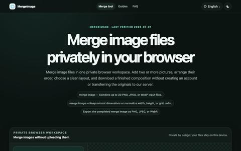 Merge Image Online Free — Private Browser Composer — screenshot