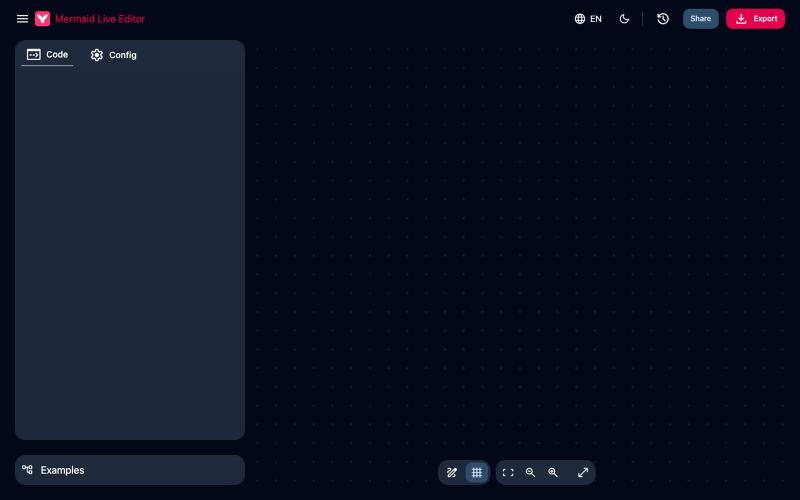 Free Mermaid Editor Online | PNG, SVG & PDF | Mermaid Live Editor — screenshot