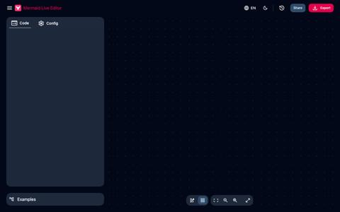 Free Mermaid Editor Online | PNG, SVG & PDF | Mermaid Live Editor — screenshot