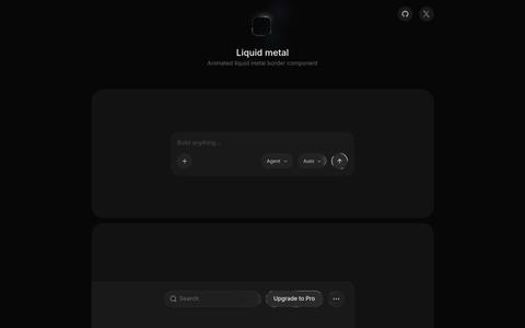 Liquid metal — Animated metal shader effect — screenshot