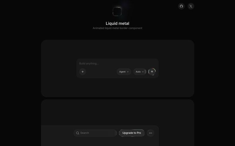 Liquid metal — Animated metal shader effect — screenshot