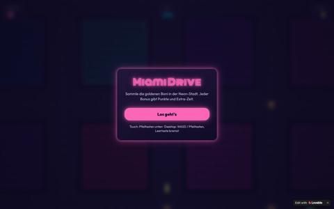 Miami Drive – Neon Autospiel im Browser — screenshot