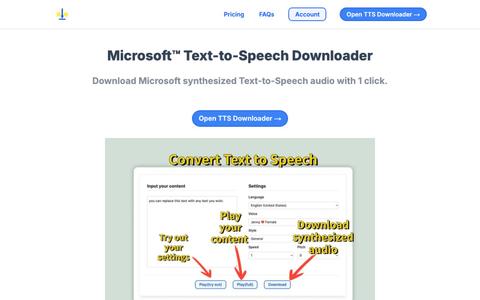 Microsoft TTS Downloader — screenshot