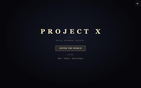 Project X — Interactive Portfolio — screenshot