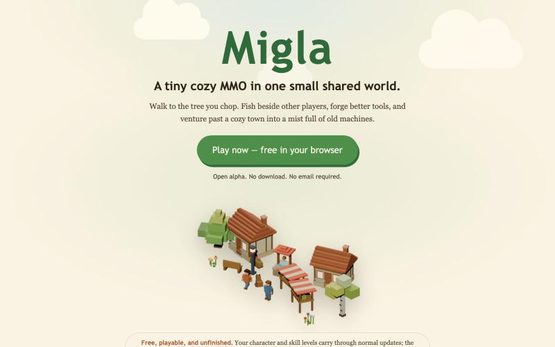 Migla — a tiny cozy MMO in your browser — screenshot