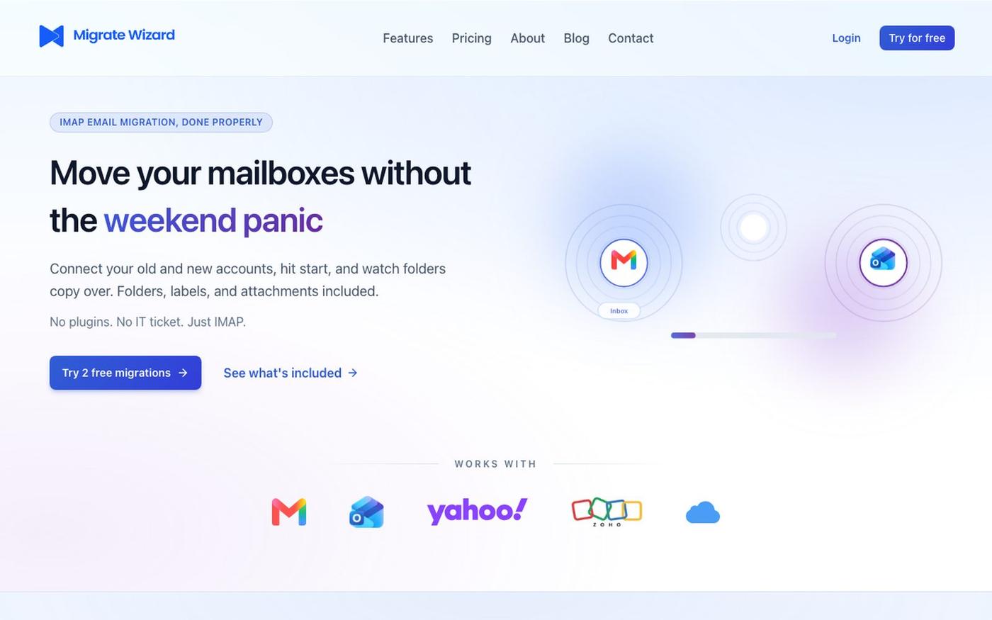 Migrate Wizard — Email Migration Made Simple — screenshot
