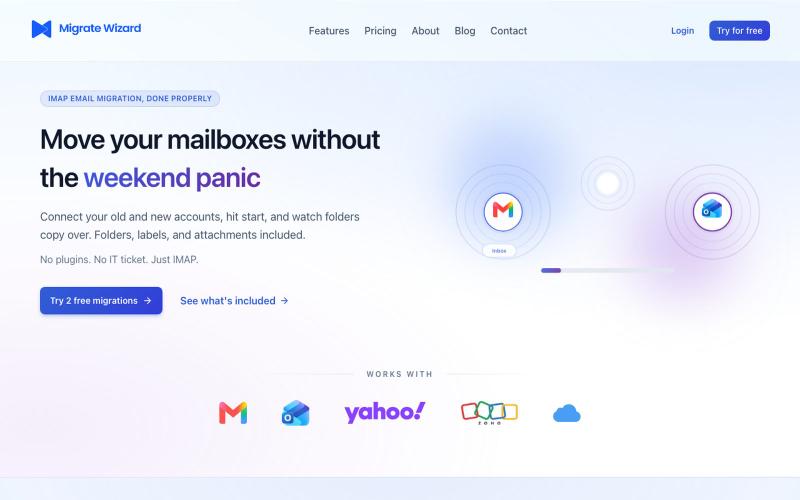 Migrate Wizard — Email Migration Made Simple — screenshot