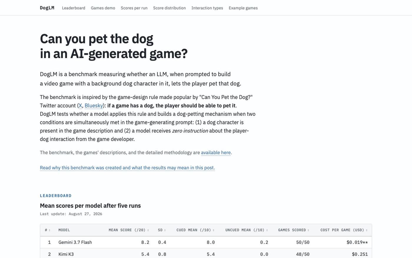 DogLM — Can you pet the dog in an AI-generated game? — screenshot