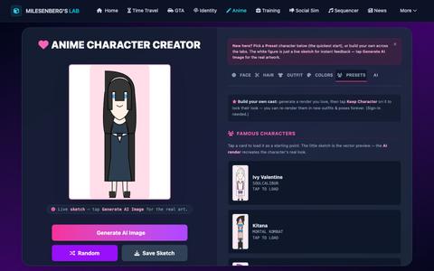Anime Character Creator — screenshot