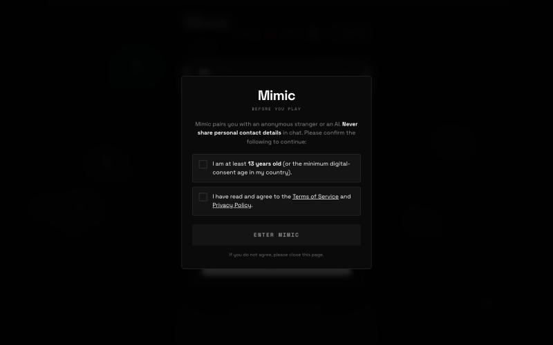 Mimic — Human or AI? — screenshot