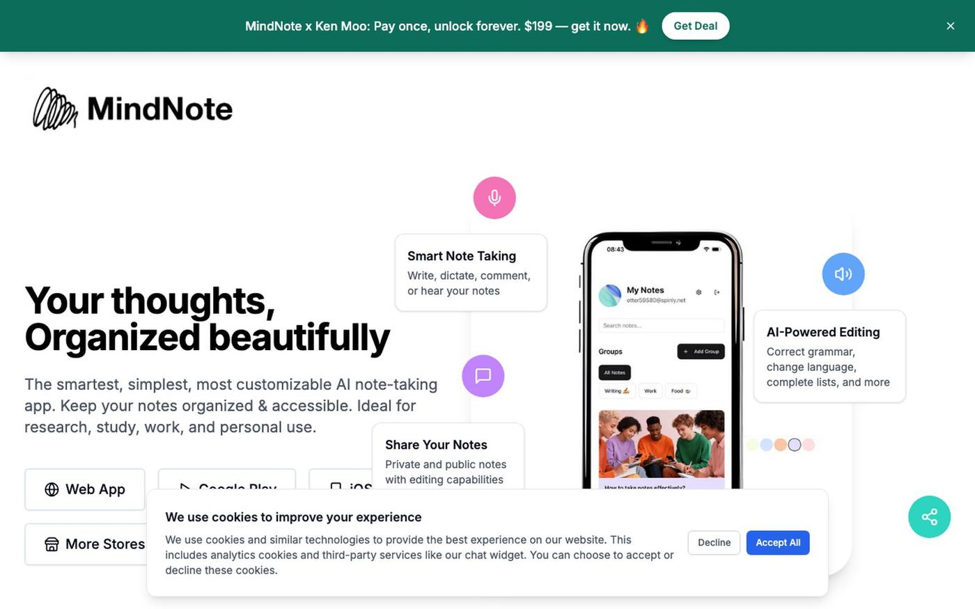 MindNote - AI Notetaking App — screenshot
