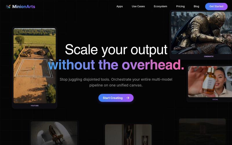 MinionArts - AI-Powered Content Creation & Design Platform | MinionArts — screenshot