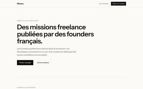 Misseo — Missions freelance pour développeurs — screenshot