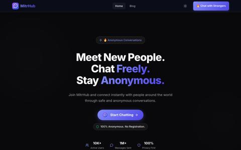 MitrHub – Anonymous Chat Platform to Meet New People — screenshot