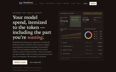 ModelGate — cost control for LLM APIs — screenshot