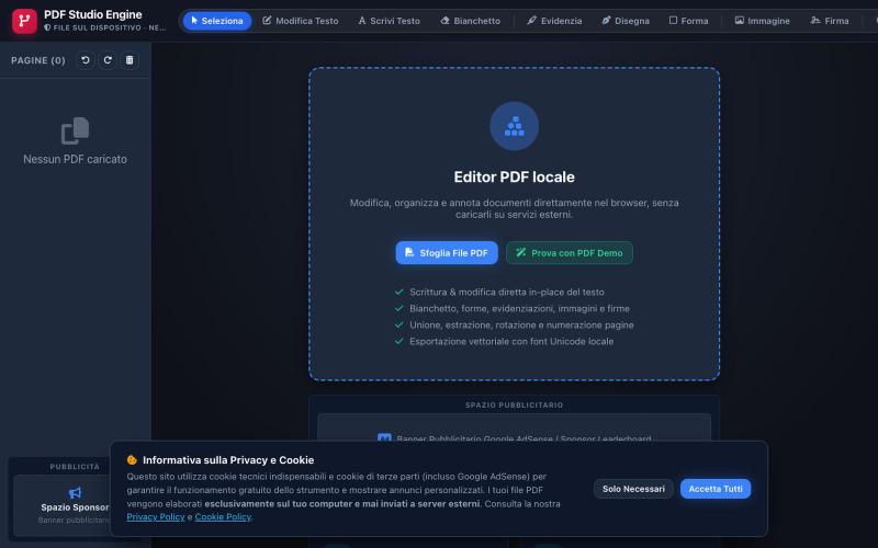 Antigravity PDF Studio - Motore Nativo Oggetti & Engine IA — screenshot