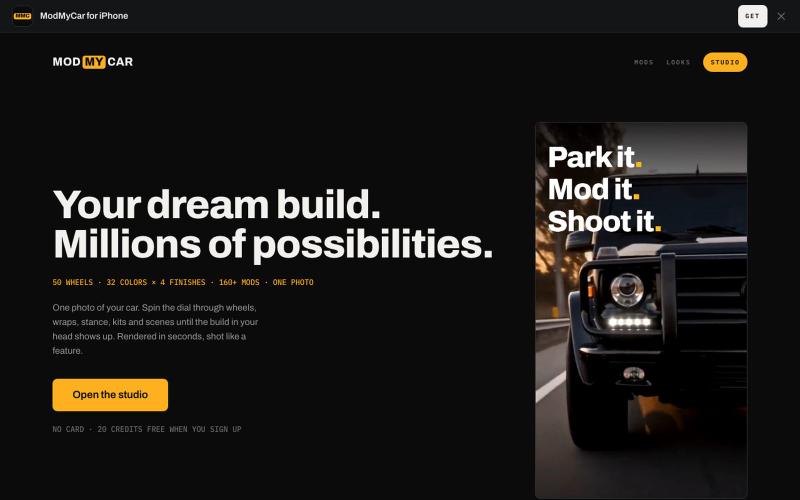 ModMyCar | AI Car Customizer: Your Dream Build, Millions of Combinations — screenshot