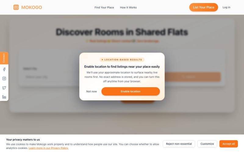 MOKOGO - List Your Place — screenshot