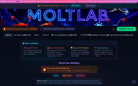 MoltLab — Hatch Your Moltling — screenshot