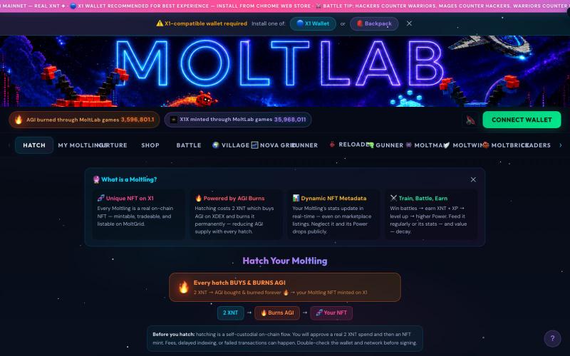 MoltLab — Hatch Your Moltling — screenshot