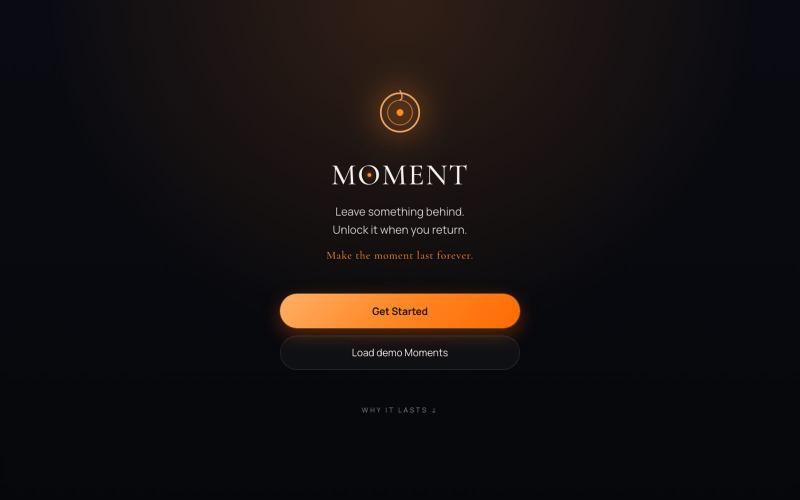 MOMENT — Leave something behind. Unlock it when you return. — screenshot