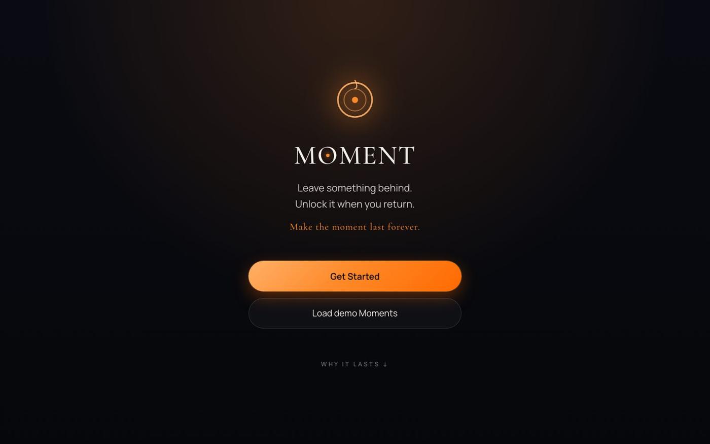 MOMENT — Leave something behind. Unlock it when you return. — screenshot