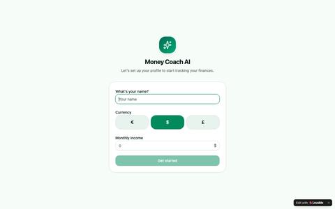 Money Coach AI — Gestão de finanças pessoais — screenshot