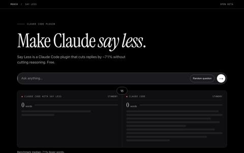 Say Less: try it live, cuts replies 71% | Mooch — screenshot
