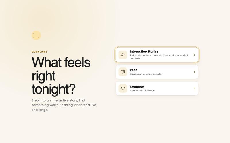 Moonlight - Bite-size Stories — screenshot
