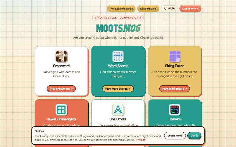 Mootsmog, competitive X — screenshot