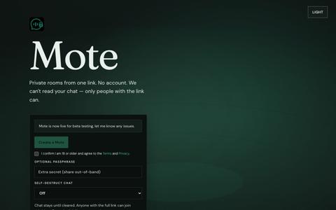 Mote — screenshot