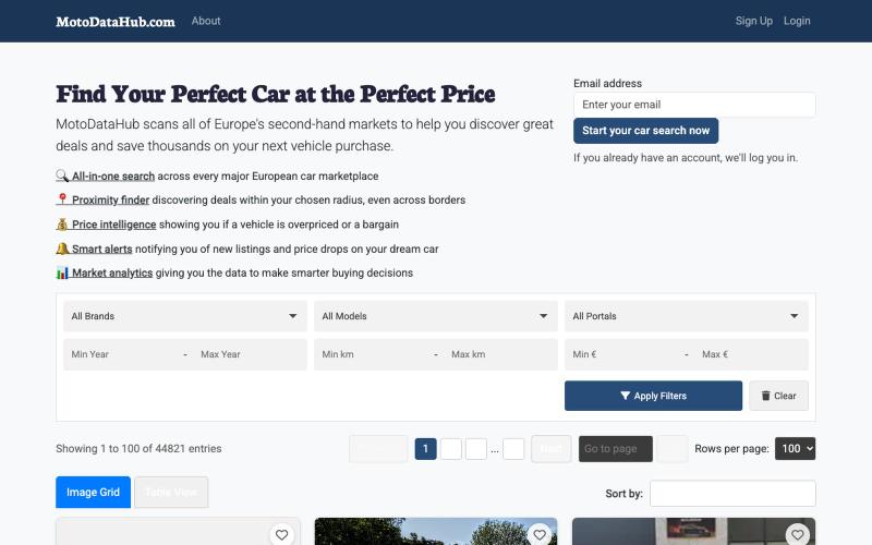 MotoDataHub — screenshot