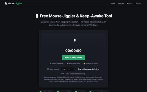 Mouse Jiggler — Free Online Keep-Awake Tool & Mouse Mover — screenshot