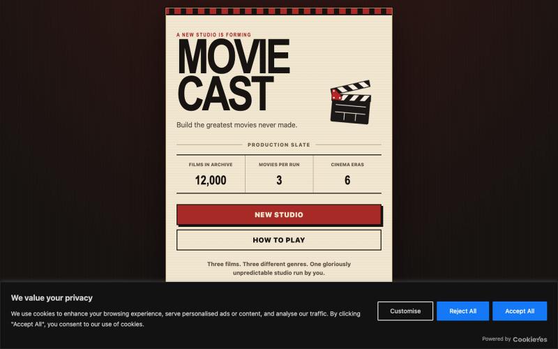Movie Cast | The Movie Draft Simulation Game — screenshot