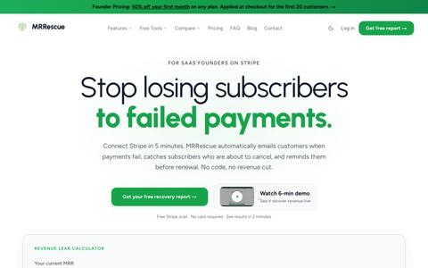 MRRescue - Recover Failed Stripe Payments Automatically — screenshot