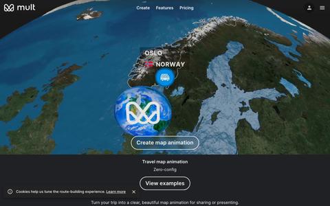 Mult.dev - Travel Map Animations — screenshot