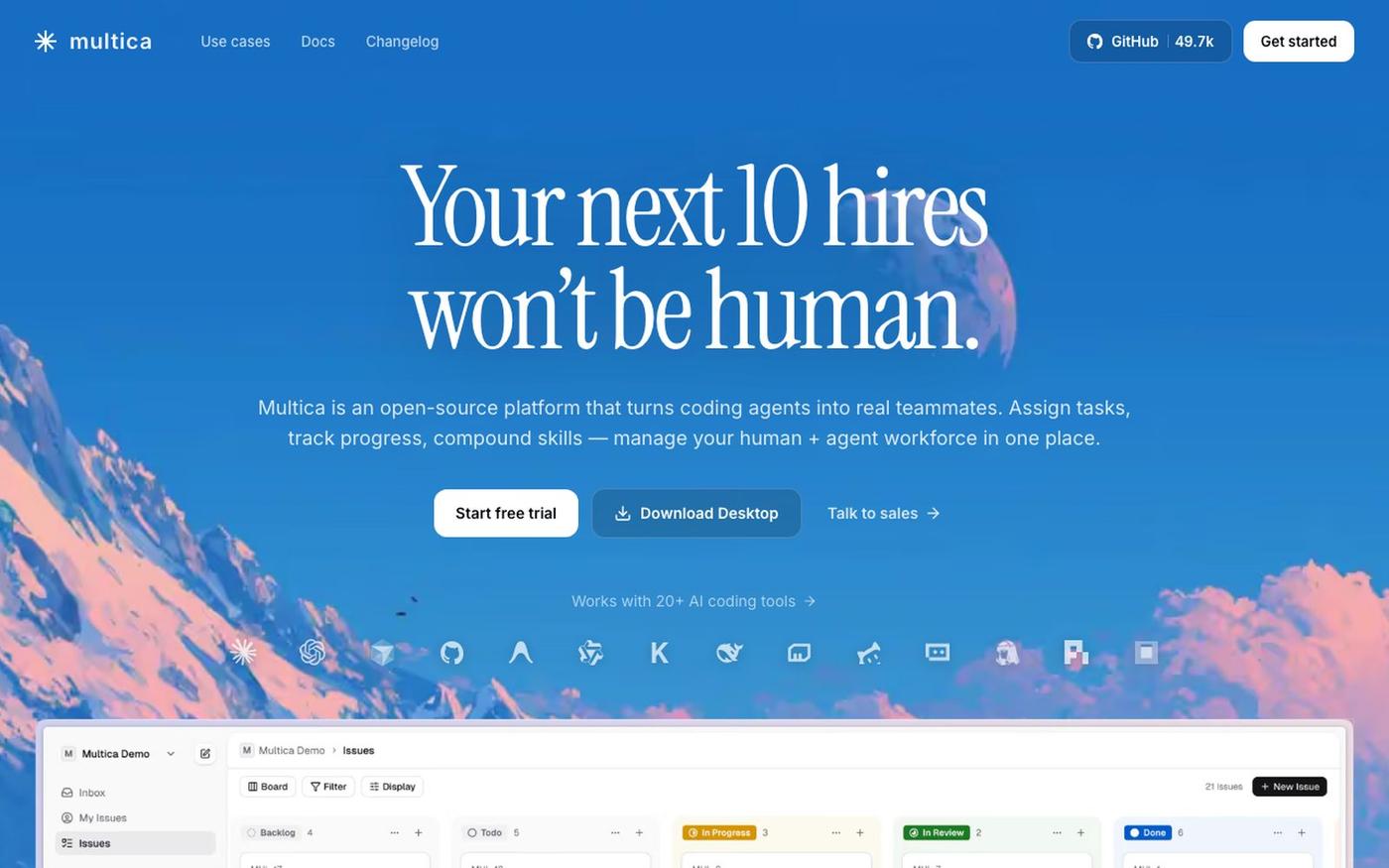 Multica — Project Management for Human + Agent Teams — screenshot