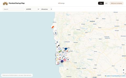 Mumbai Startup Map — screenshot
