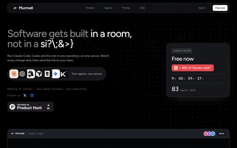A shared canvas for coding agents | Murmell — screenshot