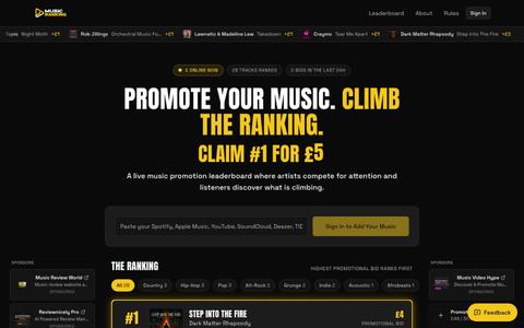 Music Ranking | Live Music Leaderboard — Bid & Get Heard — screenshot