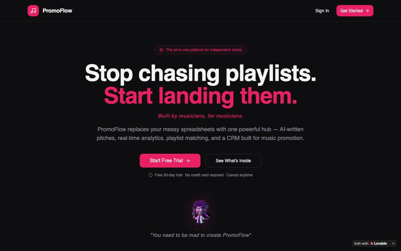 PromoFlow – Free Music Promotion Hub (No Card) — screenshot