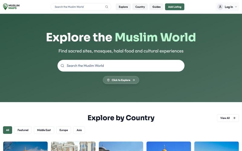 Muslim Maps | Islamic Heritage Sites, Graves & Mosques Worldwide — screenshot