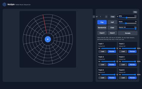 MuSpin - Radial Music Sequencer — screenshot