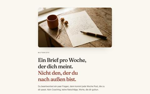 Mutbriefe — screenshot