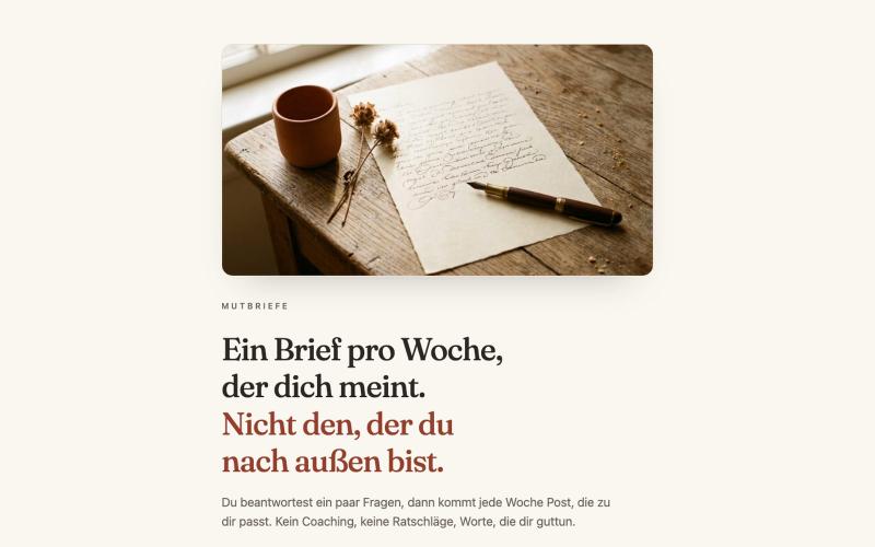 Mutbriefe — screenshot