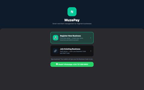 MuzePay — screenshot