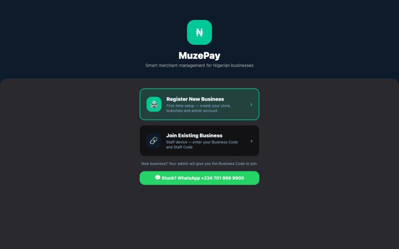 MuzePay — screenshot