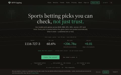 MVP Capping — Sharp Sports Betting Picks & Analytics — screenshot