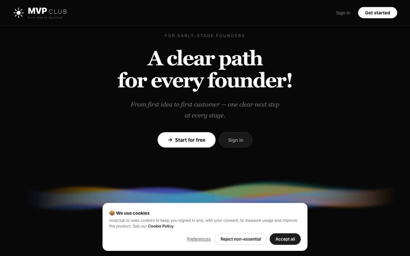 MVP Club — Turn your idea into a real startup — screenshot